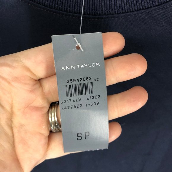 Navy Blue Ann Taylor Small Petite Dress - Picture 3 of 5